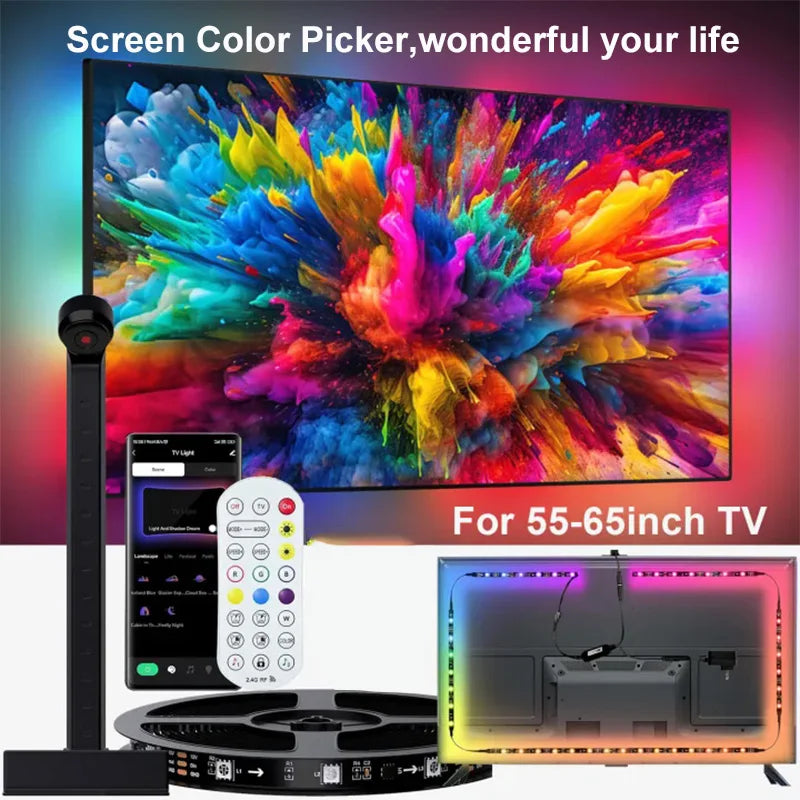 TV Backlight Music Sync Smart Strip Lights.