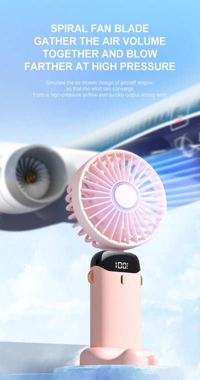 Mini Fan Foldable Portable Neck Hanging.