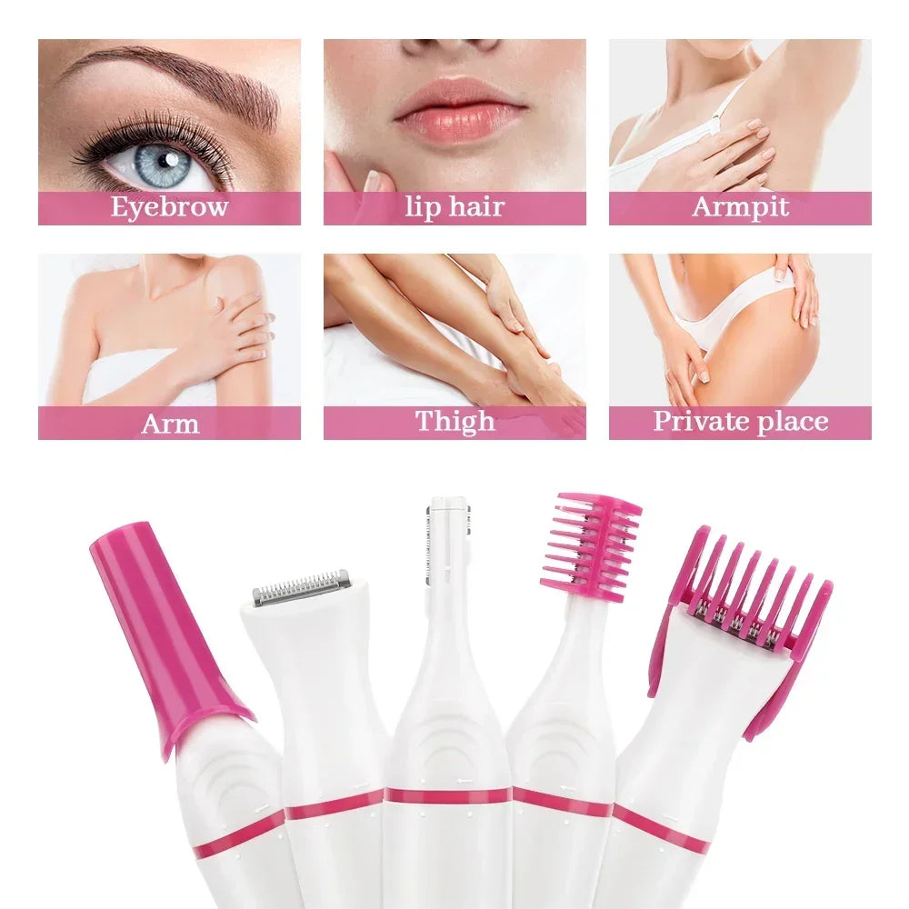 Body Hair Remover Epilator Trimmer Women Bikini Hair Leg.