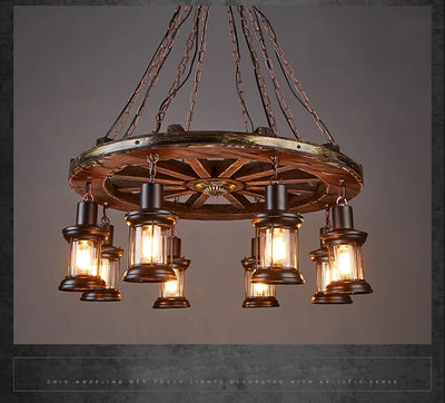Wheel Pendant lights Metallic luster Hanging Lamps.