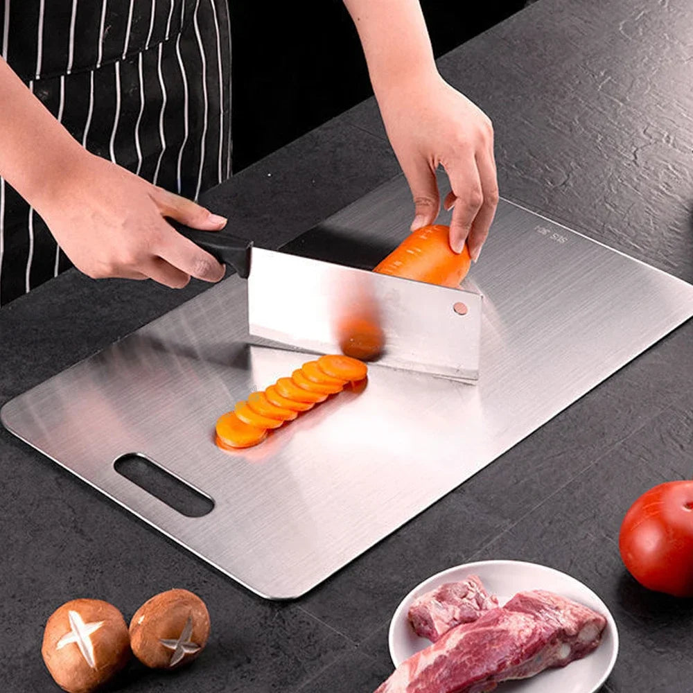Stainless Steel Panel and Chopping Board.