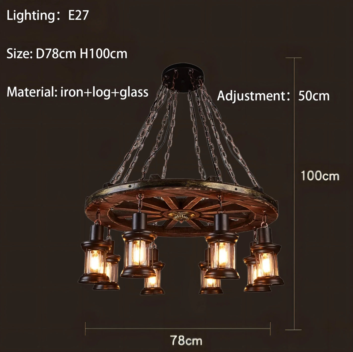 Wheel Pendant lights Metallic luster Hanging Lamps.
