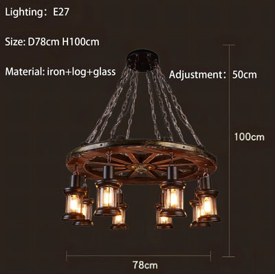 Wheel Pendant lights Metallic luster Hanging Lamps.
