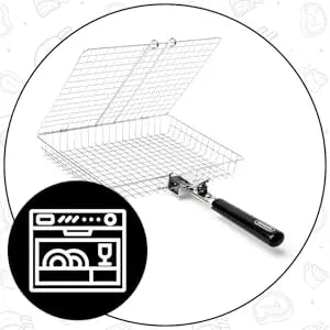 Stainless Steel Folding Grill Basket.