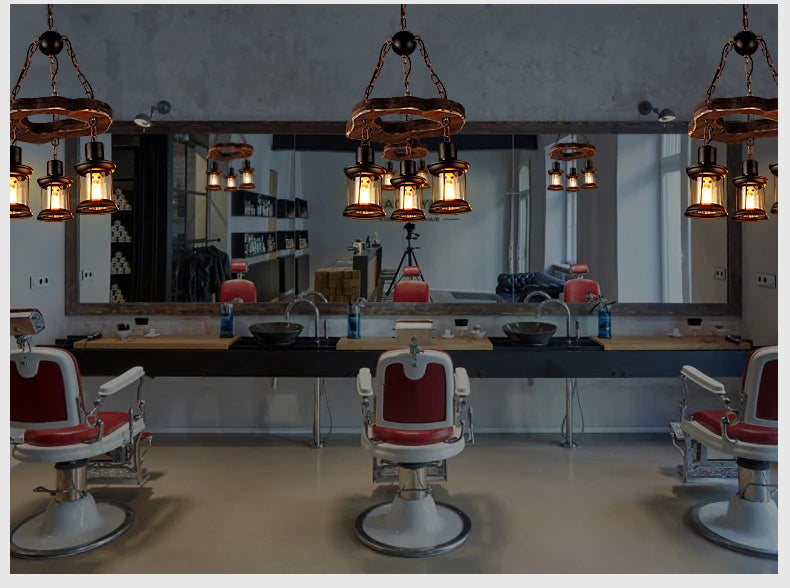 Wheel Pendant lights Metallic luster Hanging Lamps.