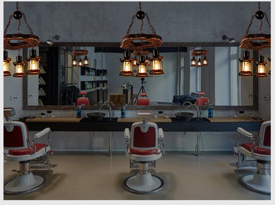 Wheel Pendant lights Metallic luster Hanging Lamps.