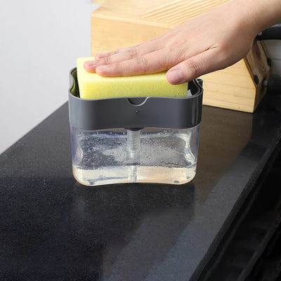 Kitchen 2 In 1 Pressing Soap Liquid Box.