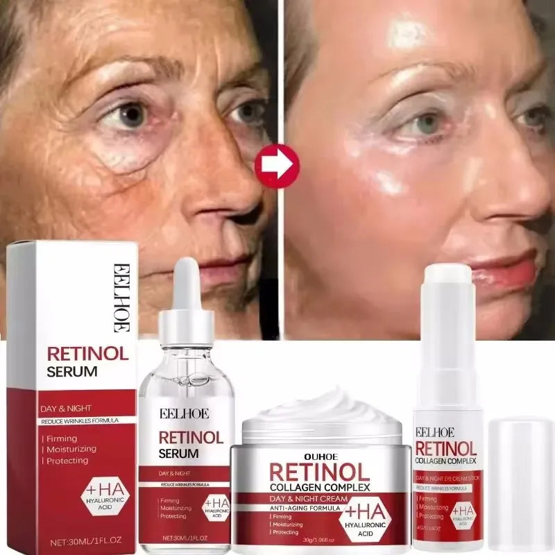 Retinol Wrinkle Remover Face Set Serum.