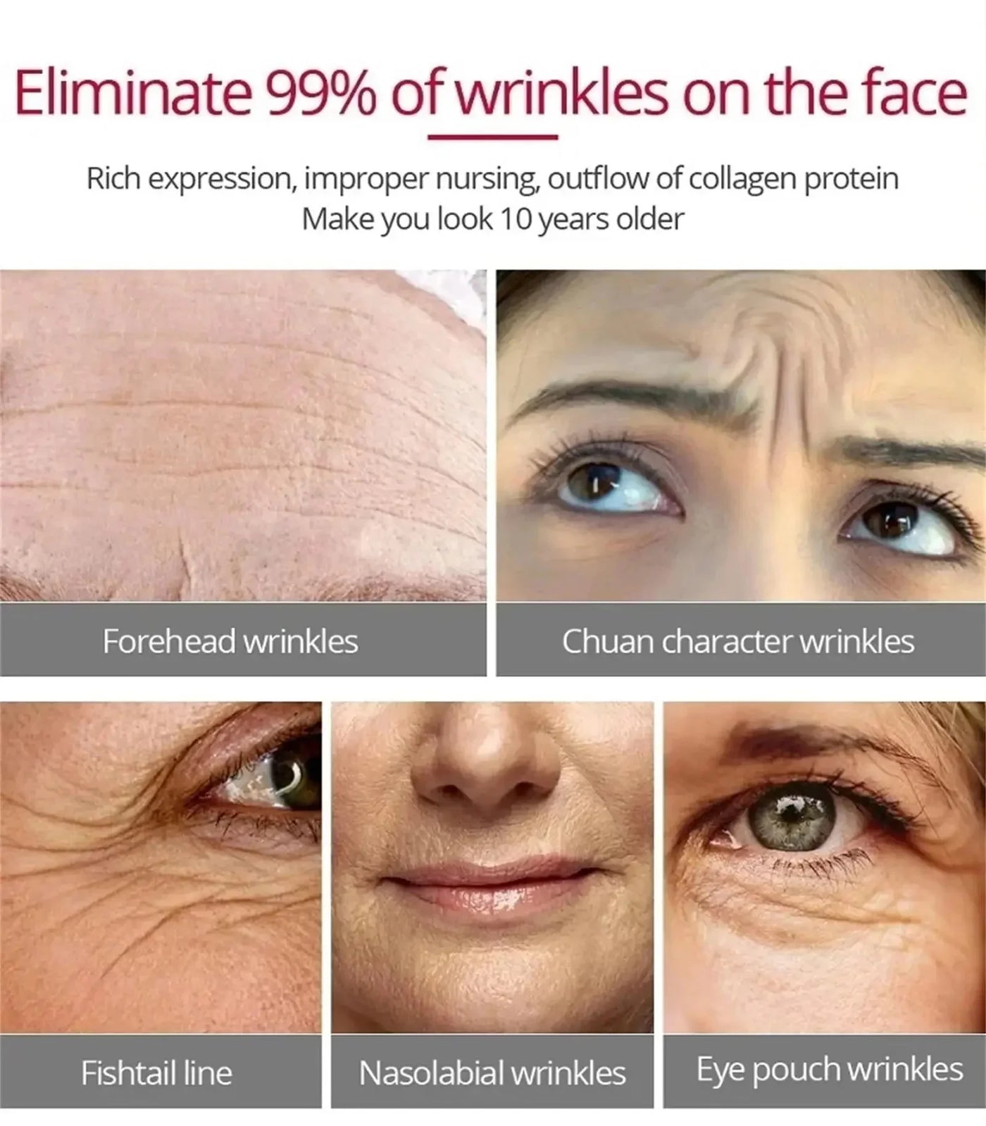 Retinol Wrinkle Remover Face Set Serum.