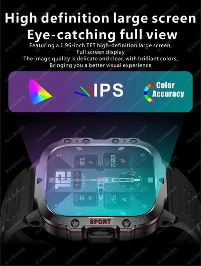 Military Smart Watch Sports Fitness Tracker.