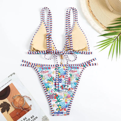 Bikini with Bohemian Print.