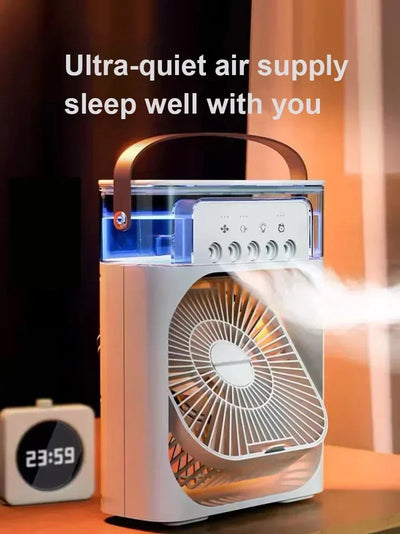 Mini Air Conditioner Fan Cooler Light Portable Humidifier.