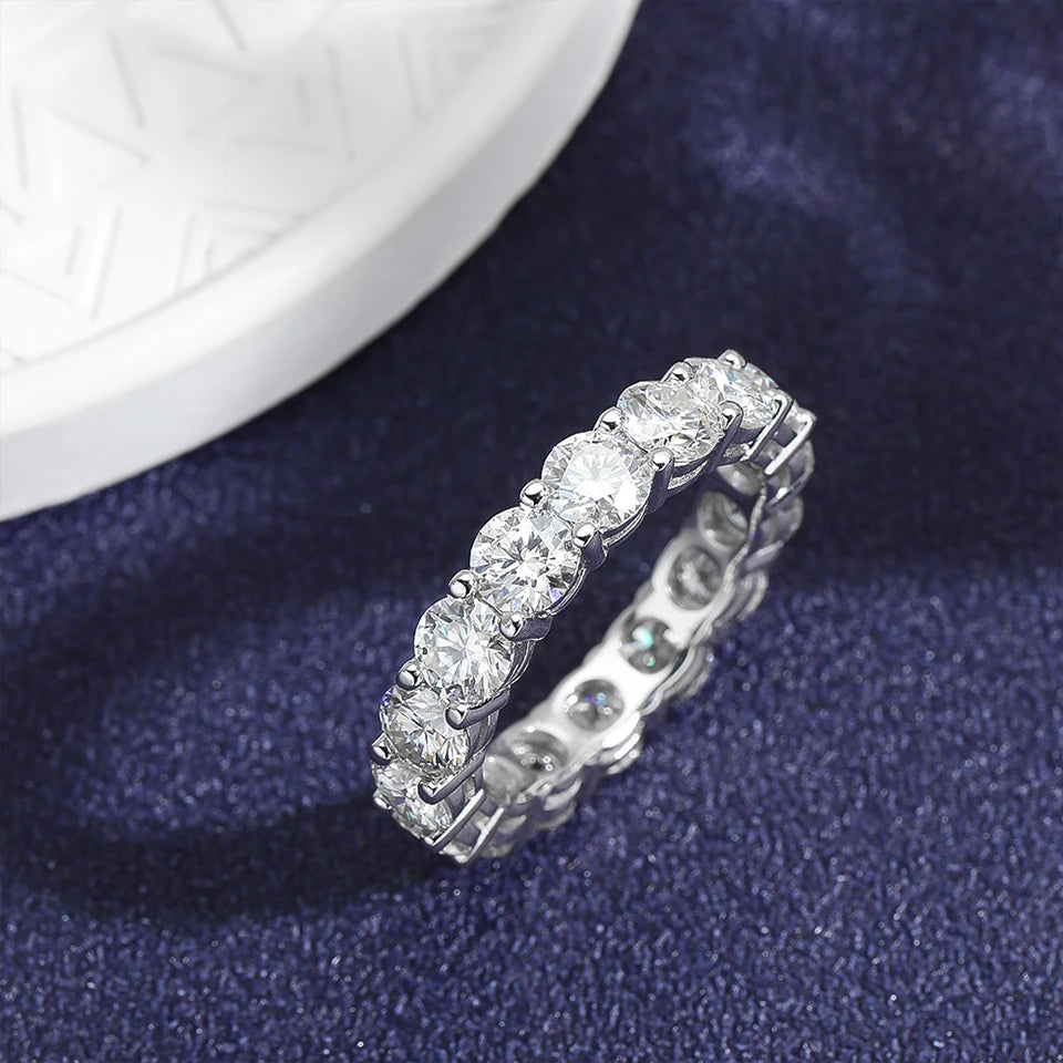 925 Sterling Silver Diamond Wedding Ring