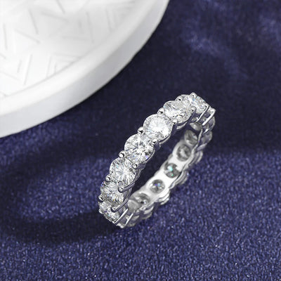 925 Sterling Silver Diamond Wedding Ring
