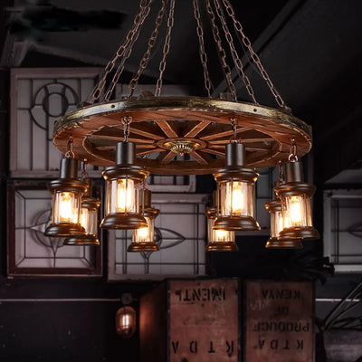 Wheel Pendant lights Metallic luster Hanging Lamps.