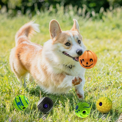 Squeaky Giggle Wobble Ball - Durable, Interactive Chew Toy.
