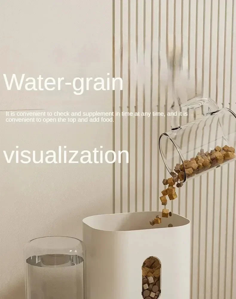 Automatic Feeder Bowl with Water Fountain.