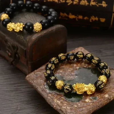 Black Obsidian Wealth Bracelet.