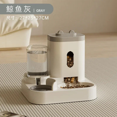 Automatic Feeder Bowl with Water Fountain.