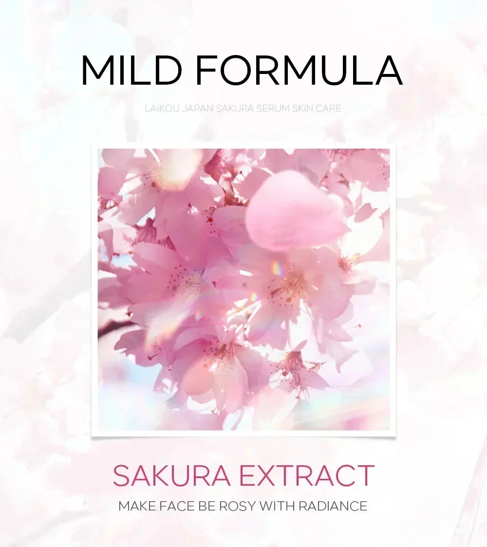 Japan Sakura Wrinkle Remover Face Serum Cream Anti-Aging Fade.