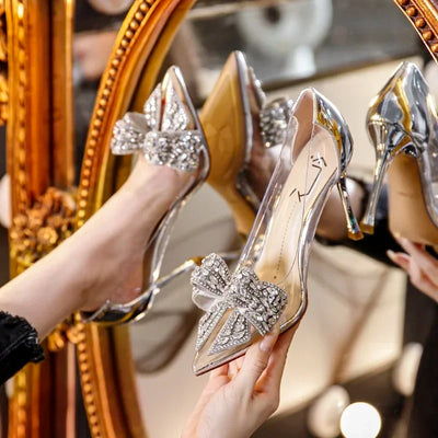 Transparent Winding High Heels.