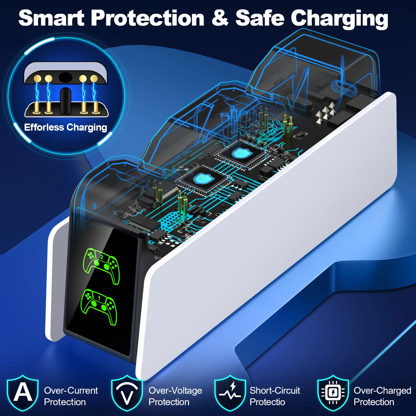 Dual Fast Charger for PS5 Wireless Controller Stand for Sony PlayStation.