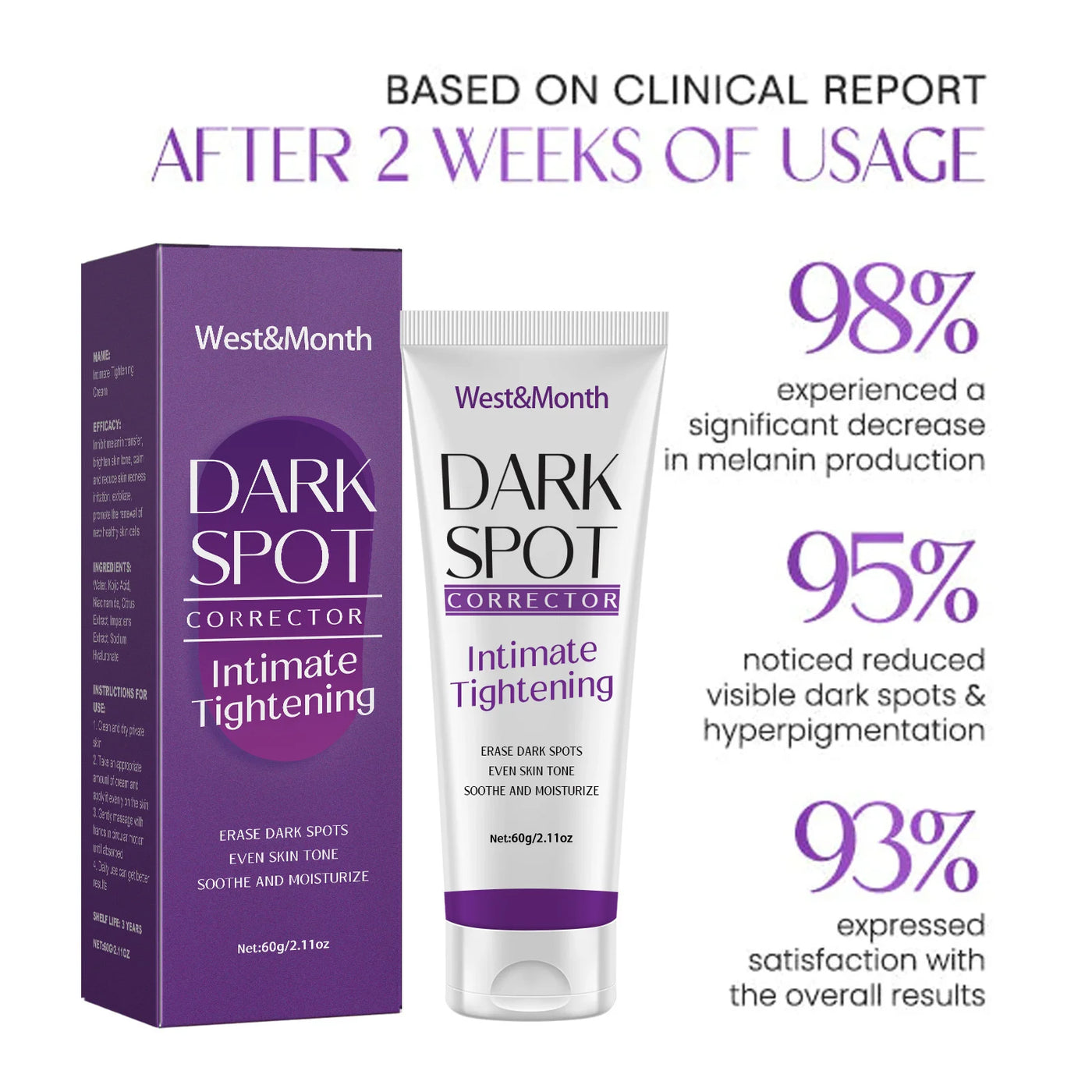Brightening Cream For Dark Skin Effective Lighten Thigh Inner Bleach Remove.