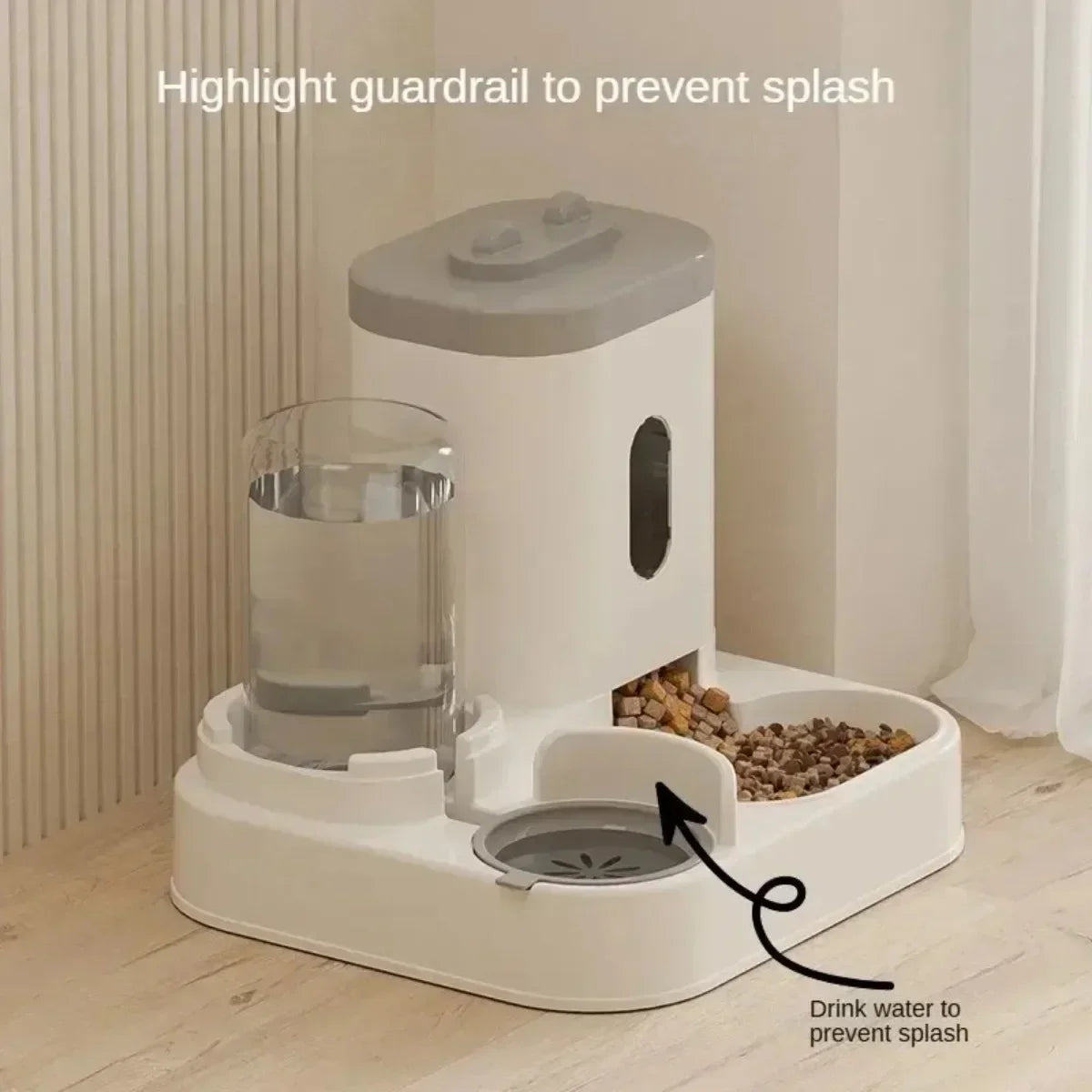 Automatic Feeder Bowl with Water Fountain.