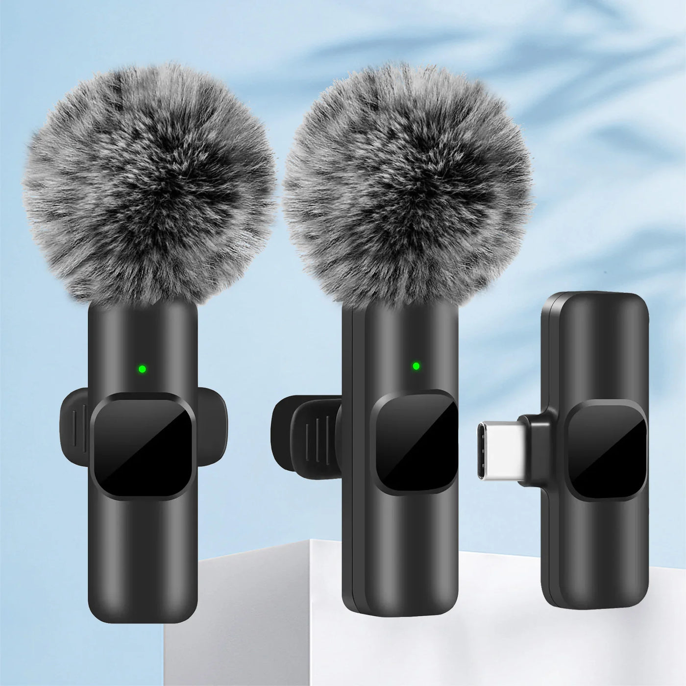 Wireless Lavalier Microphone Audio Video Recording.