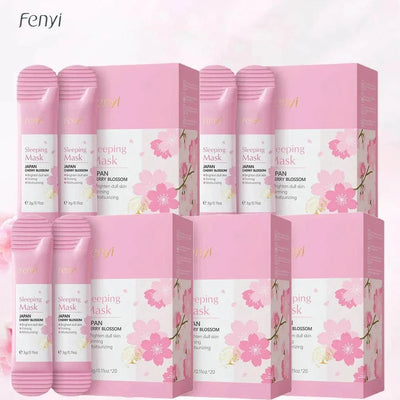 Sakura Moisturizing Sleeping Masks travel night cream with cherry blossom design for moisturizing and nourishing dry, rough skin