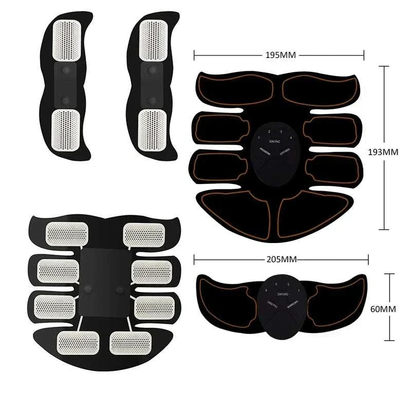 Rechargeable slimming massager hip trainer muscle stimulator with dimensions for home gym workout equipment