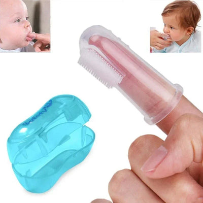 Soft Pet Finger Toothbrush Cleaning Silica gel.