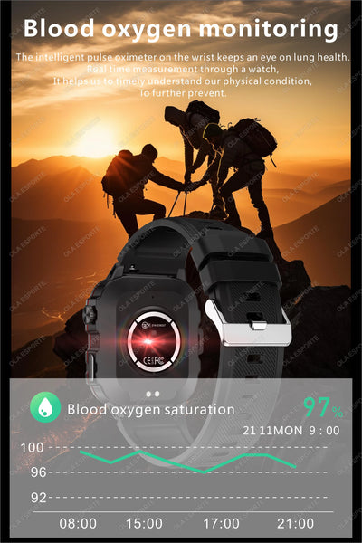 Military Smart Watch Sports Fitness Tracker.