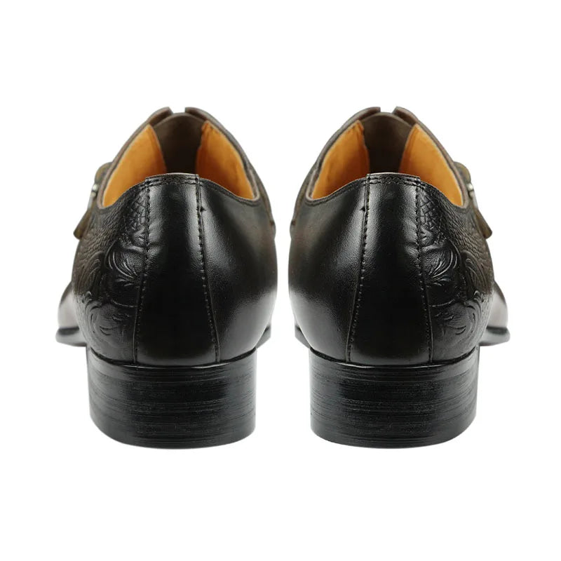 Deluxe Trendy Men's Leather Brogue Shoes.