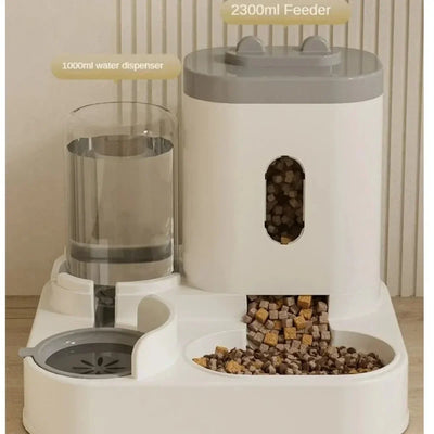 Automatic Feeder Bowl with Water Fountain.