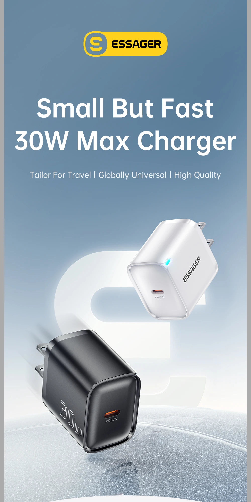 Type C Fast Charger For iPhone & Samsung.