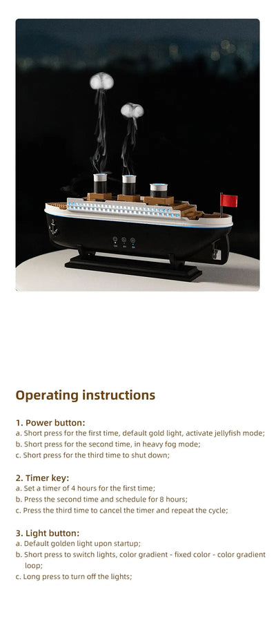 Air Humidifier Jellyfish Smoke Ring Spray.