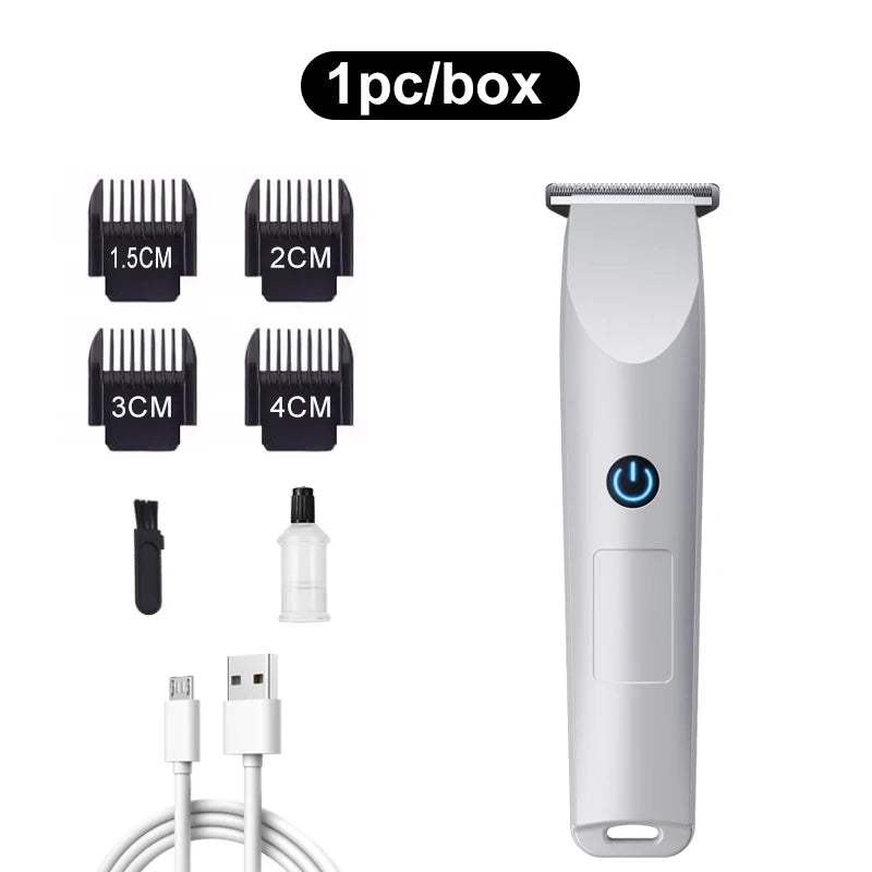 Adjustable cutter head with USB charging for electric hair clipper.