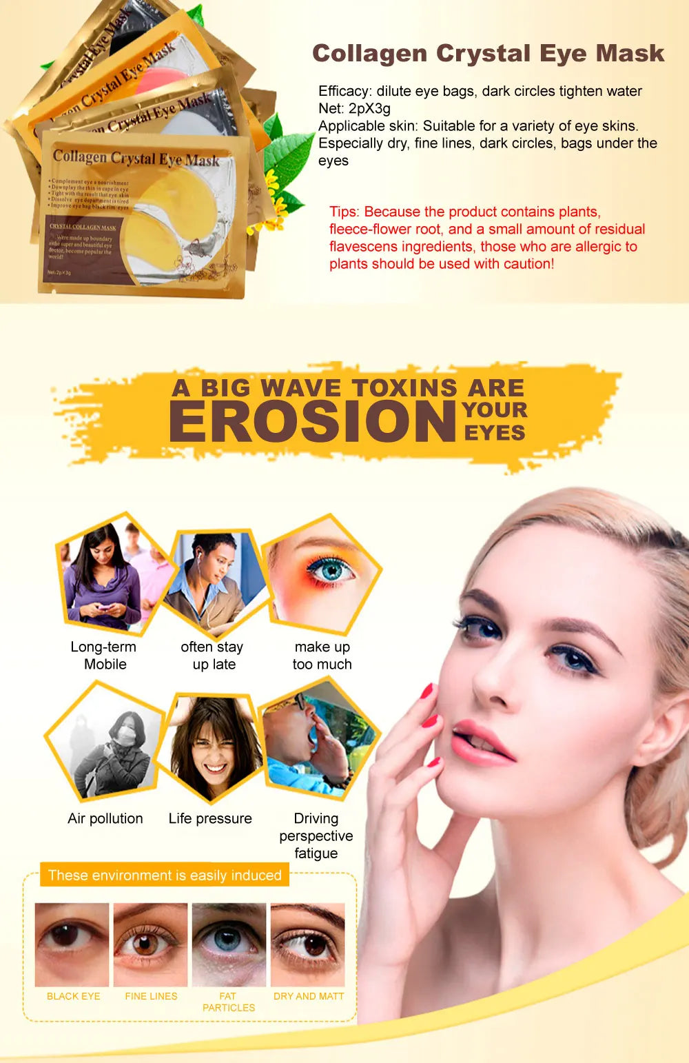 Gold Collagen Crystal Eye Mask