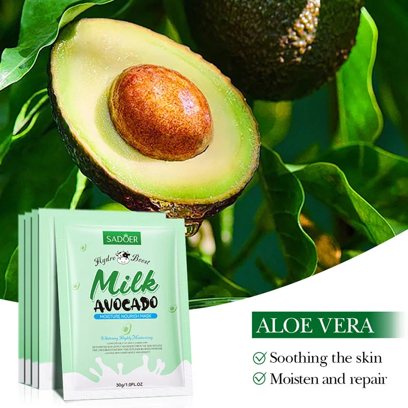Milk Fruits Facial Masks Vitamin C Avocado.