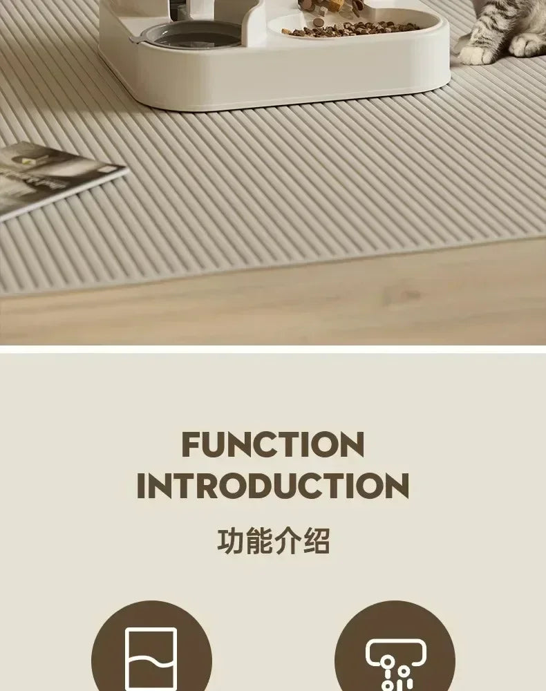 Automatic Feeder Bowl with Water Fountain.