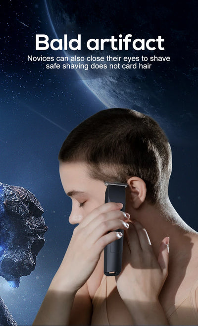 Adjustable cutter head with USB charging for electric hair clipper.