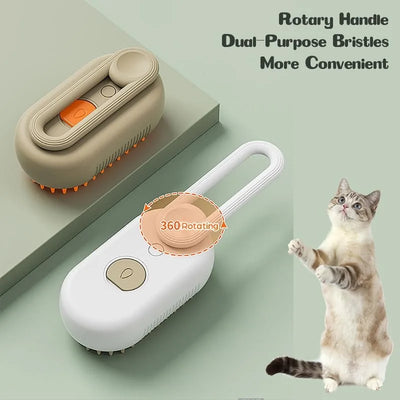 Steamy Dog Brush Electric Spray Cat Hairbrush.