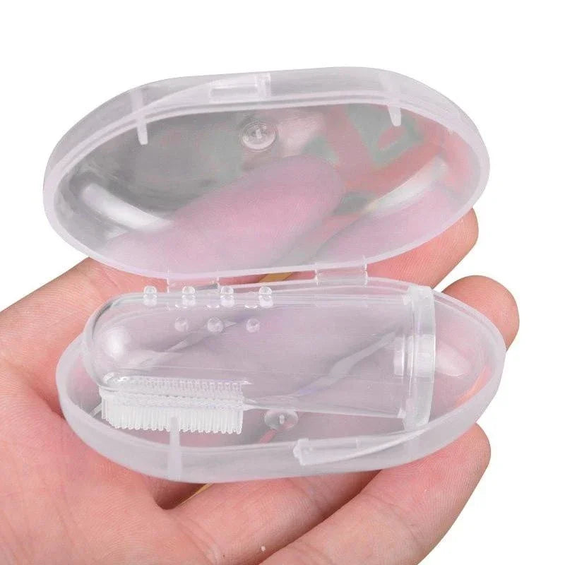 Soft Pet Finger Toothbrush Cleaning Silica gel.