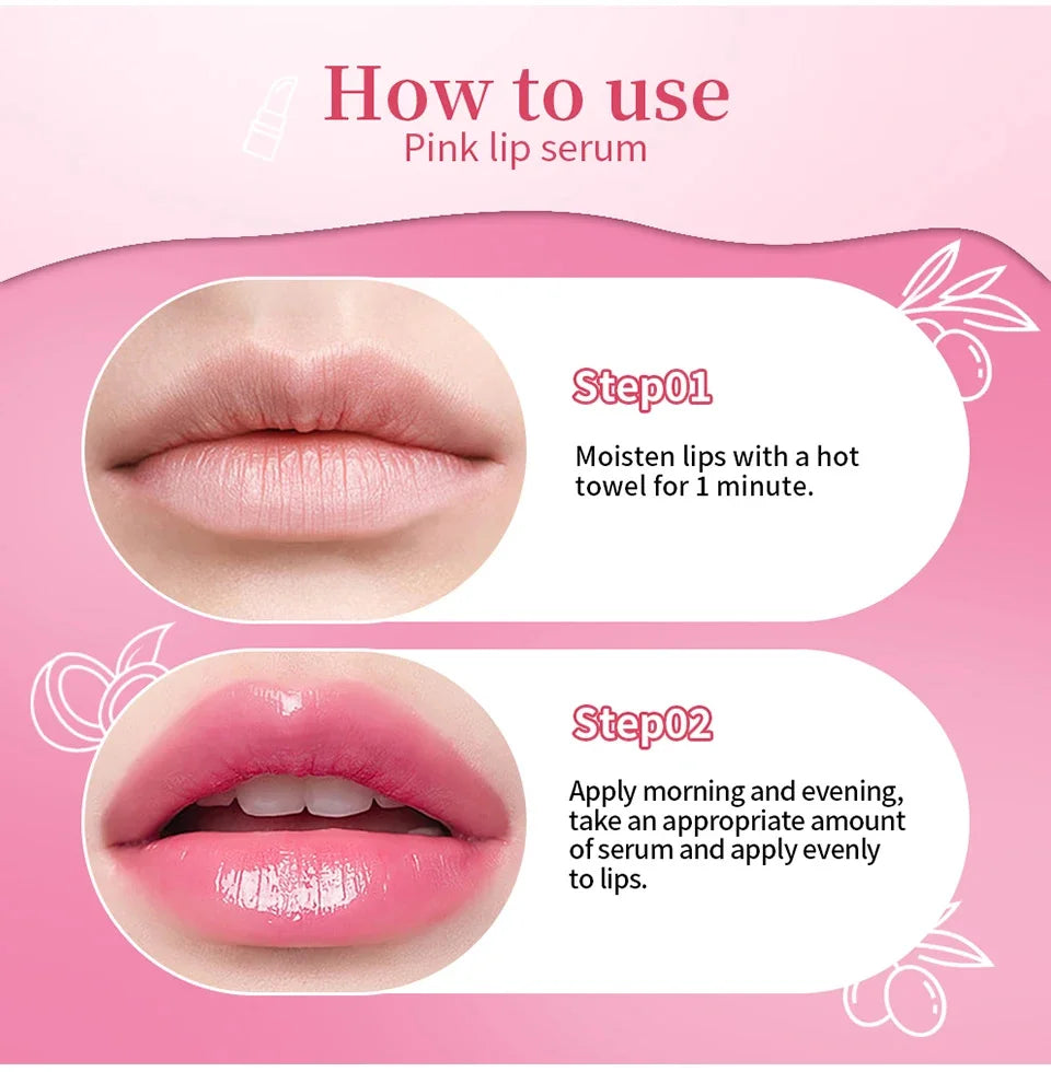 Natural pink serum lipstick.