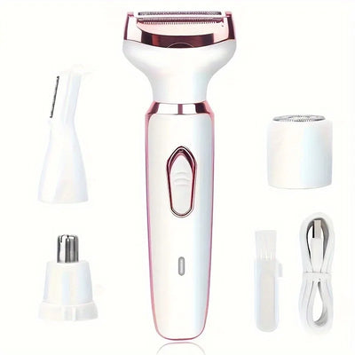 4 In 1 Electric Lady Shaver, Body Hair Removal Epilator, Painless.