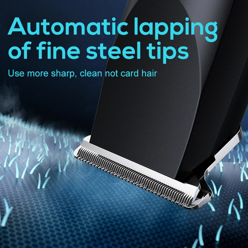 Adjustable cutter head with USB charging for electric hair clipper.