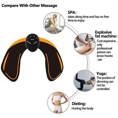 Rechargeable hip trainer muscle stimulator slimming massager for home gym workout