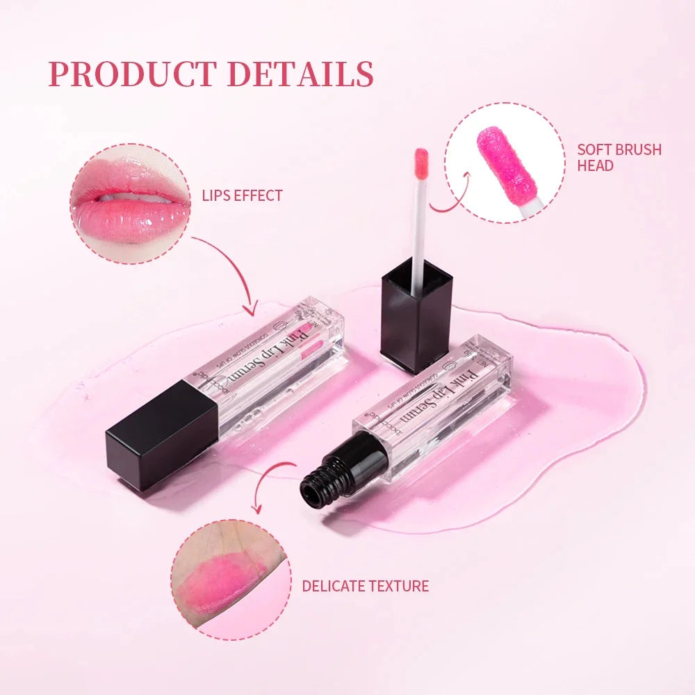 Natural pink serum lipstick.