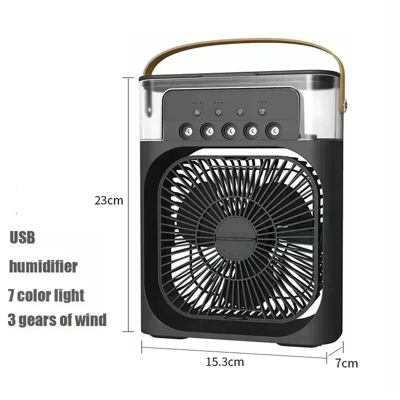 Mini Air Conditioner Fan Cooler Light Portable Humidifier.
